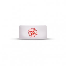 Vape Band Blanc Logo Boussole 22 à 26mm