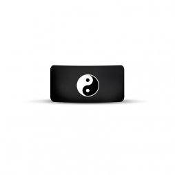 Vape Band Black Ying-Yang Logo 22 to 26mm