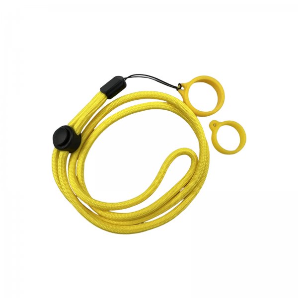 Adjustable Lanyard With Silicone Ring Yellow (1pc)