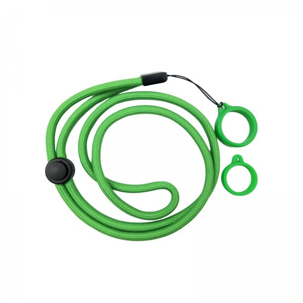 Adjustable Lanyard With Silicone Ring Green (1pc)