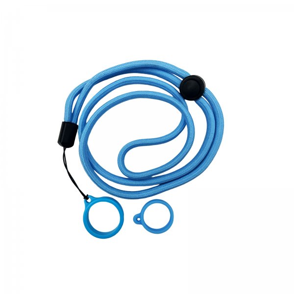 Adjustable Lanyard With Silicone Ring Blue (1pc)