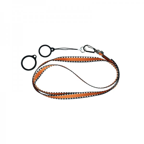 Flat Lanyard With 2 Silicone Rings Orange (1pc)