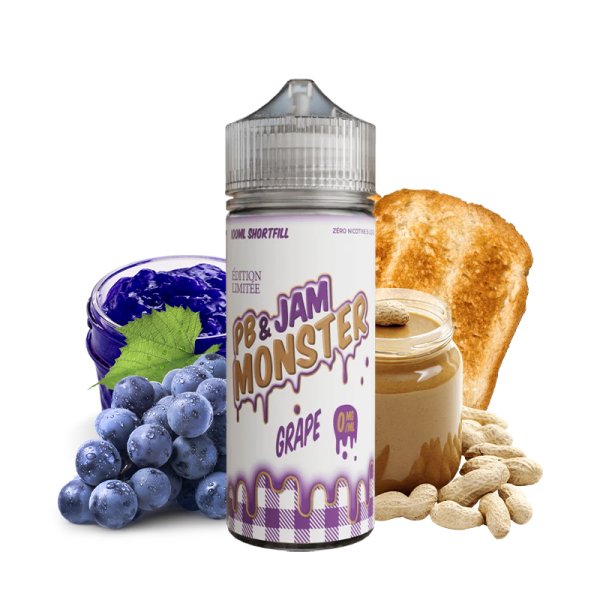 [Destockage] Grape 0mg 100ml - PB & Jam Monster by Monster Vape Labs