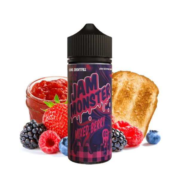 [Destock] Mixed Berry 0mg 100ml - Jam Monster by Monster Vape Labs