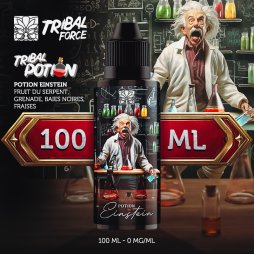Potion Einstein (Fraise/Grenade/Fruit du serpent/Baies noires) 0mg 100ml - Tribal Force