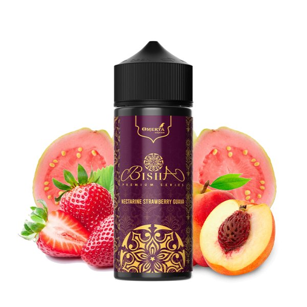 Nectarine Strawberry Guava 0mg 100ml - Bisha by Omerta Liquids