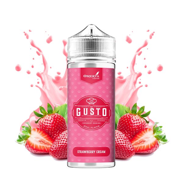 Strawberry Cream 0mg 100ml - Gusto by Omerta Liquids