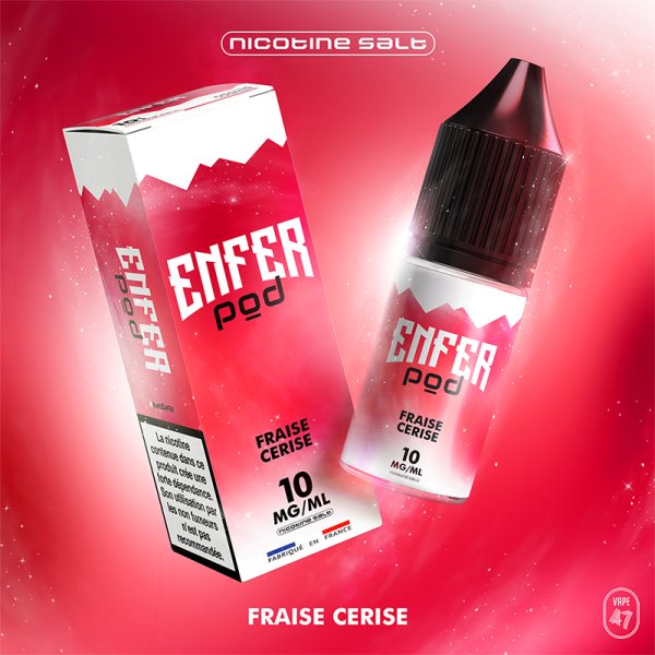 Fraise Cerise Nic Salt 10ml - ENFER POD by ENFER