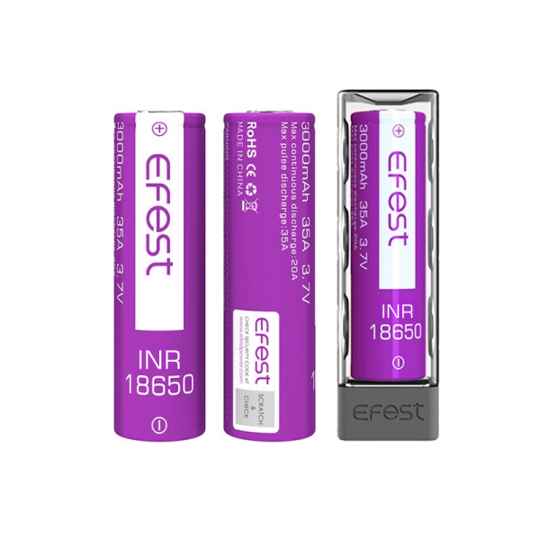 Batteries INR 18650 3000mAh 35A (2pcs) - Efest