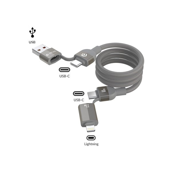 Câble de Charge Multi Fonction 4 in 1 Ultra 2 (1pcs) - DEVIA