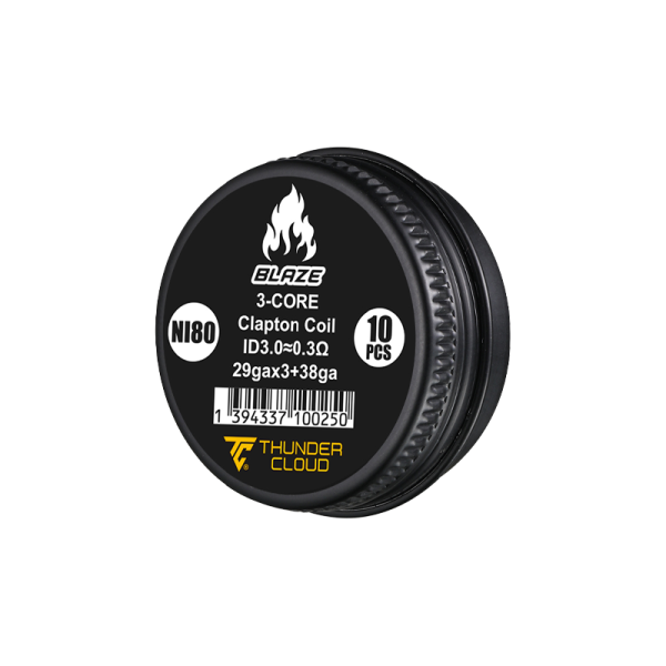 Fused Clapton Coils Ni80 0.30Ω (10pcs) - Thunder Cloud x Mike Vapes