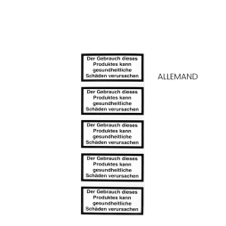 Petites Étiquettes d'Avertissement sur la Nicotine (5pcs)