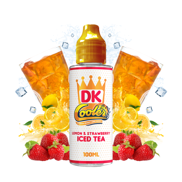 Lemon and Strawberry Iced Tea 0mg 100ml - DK Cooler by Donut King