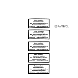Small Nicotine Warning label (5pcs)