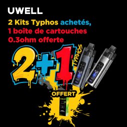 [Offre] 2 Pack Typhos Achetés, 1 Pack Cartouches Offert - Uwell