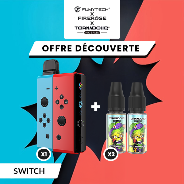 [Discovery Offer] Kit n°1 Klip's Switch + 2 Tornadoliq E-liquids - Fumytech & Firerose x Tornadoliq