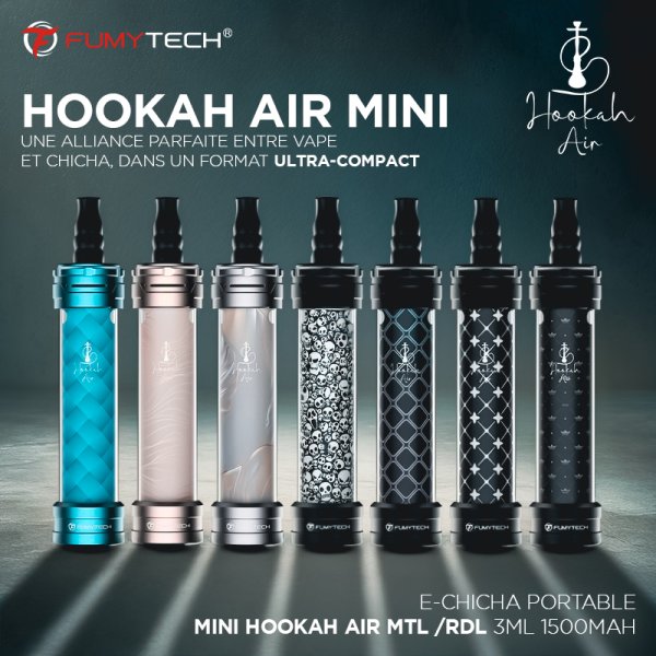 Portable E-Shisha Hookah Air Mini MTL/RDL 3ml 1500mAh - Fumytech