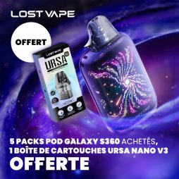 [Offer] Buy 5 Galaxy S360 Pod Kits, Get 1 Box of Ursa Nano V3 Cartridges Free - Lost Vape