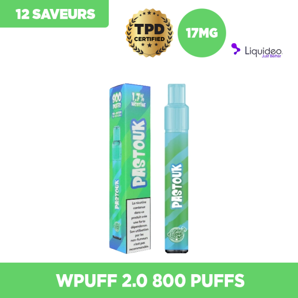 Starter Kit 800 Puffs 17mg (1pc) - Wpuff 2.0 by Liquideo