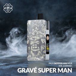 Pack DotPod Max V1.5 5ml 2100mAh Gravé Super Man - Dotmod