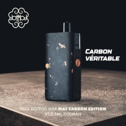Pack DotPod Max Mat Carbon Edition Carbon Véritable V1.5 5ml 2100mAh - Dotmod