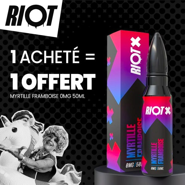 [Offer] Buy 1 Myrtille Framboise 0mg 50ml, Get 1 Free - Riot X by Riot