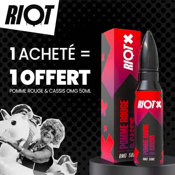 [Offer] Buy 1 Pomme Rouge & Cassis 0mg 50ml, Get 1 Free - Riot X by Riot