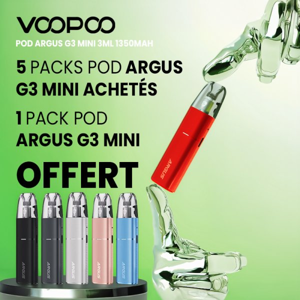 [Offer] Buy 5 Argus G3 Mini Pod Kits, Get 1 Argus G3 Mini Pod Kit Free – Voopoo