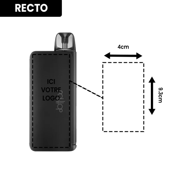 Pack dotPod Go 2ml 3000mAh Black Personnalisé - Dotmod