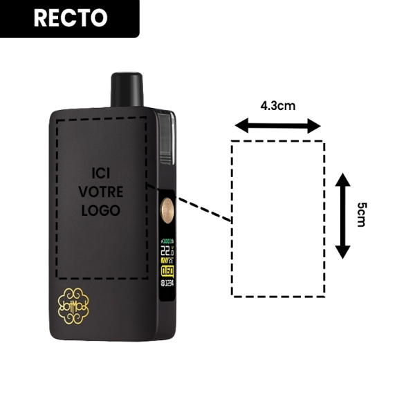 Pack DotPod Max V1.5 5ml 2100mAh Black Personnalisé - Dotmod
