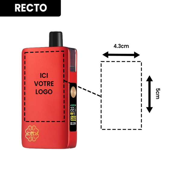 Kit DotPod Max V1.5 5ml 2100mAh Red Personnalisé - Dotmod