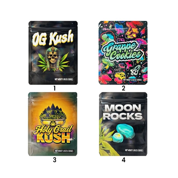 Moon Grass Snap-Closing Pouch (50pcs) 12.5x9.5cm