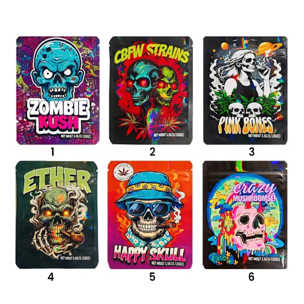 Zombie & Skull Snap-Closing Pouch 12.5x9.5cm