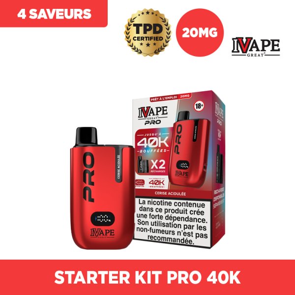Starter Kit Pro 20mg - IVapeGreat