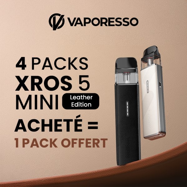 [Offer] 4 Kits Pod XROS 5 Mini Leather Version Purchased, 1 Kit Pod XROS 5 Mini Leather Version for Free  - Vaporesso