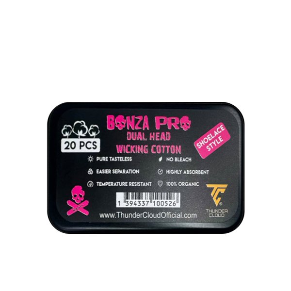 Bonza Pro Dual Head Cotton Laces (20pcs) - Thunder Cloud x Vaping Bogan