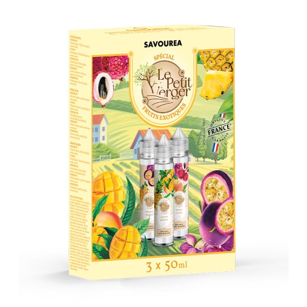 Pack Spécial Fruits Exotiques 0mg 50ml (3pcs) - Le Petit Verger by Savourea