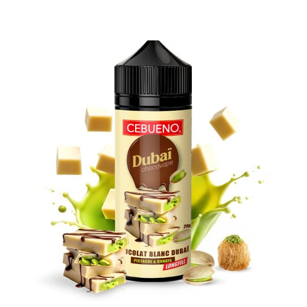 Long Fill (Arôme Concentré) Dubaï Chocovape White 0mg 20/120ml - Cebueno