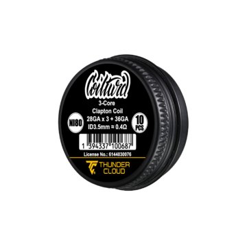 3-Core Clapton Coils Ni80 0.4Ω (10pcs) - Thunder Cloud x Coilturd