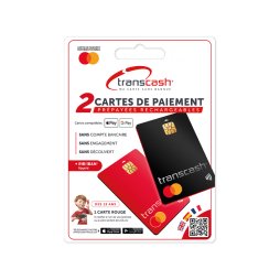 2 Rechargeable Prepaid Payment Cards - Transcash