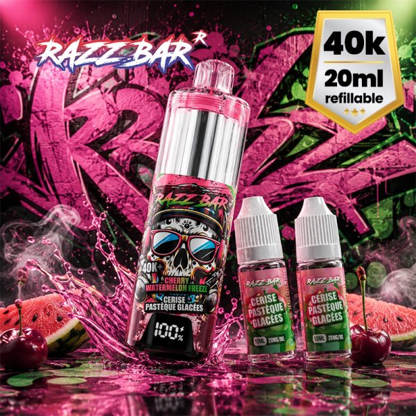 Pack MTL/RDL 40K+ 850mAh 20ml / 2% - RazzBar