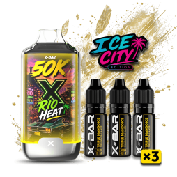 Ice City 50K + 3 E-liquides 850mAh 20ml / 20mg - X-Bar