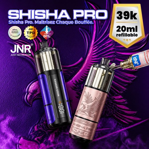 Shisha Pro 39K + 2 E-liquids 1100mAh 20ml / 2% - JNR