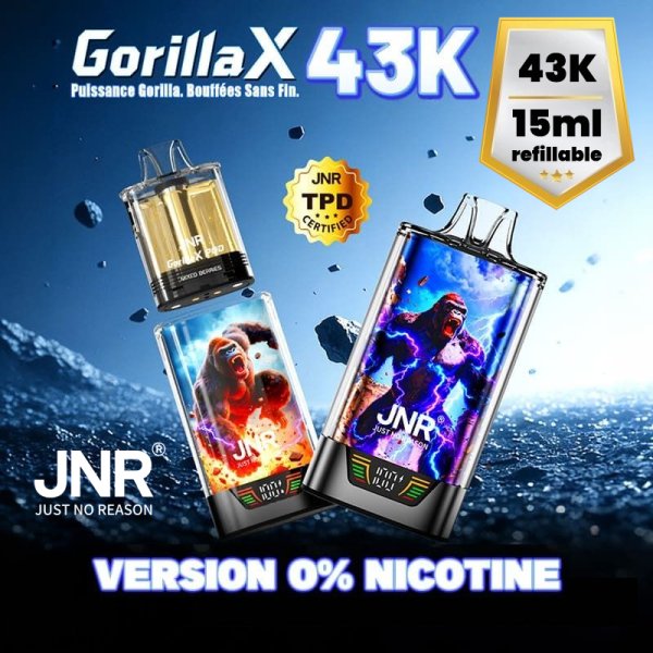 Pack Gorilla X 43K 1000mAh 15ml / 0% - JNR