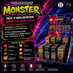 Pack D'implantation Monster (16pcs 50ml) + 1 Présentoir Offert - Monster by Tornadoliq