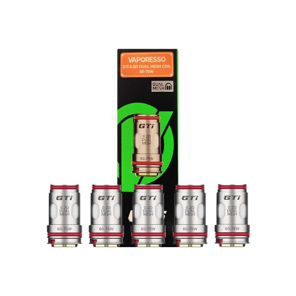 Résistances GTi 0.15/0.2/0.4Ω Dual Mesh (5pcs) - Vaporesso
