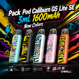 Kit Pod Caliburn G5 Lite 3ml 1600mAh New Colors - Uwell