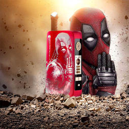 Mod dotBox 220 V2 220W 2x18650 Gravé Deadpool Red - Dotmod
