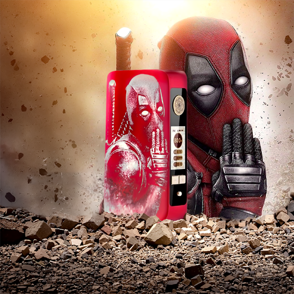 Mod dotBox 220 V2 220W 2x18650 Gravé Deadpool Red - Dotmod